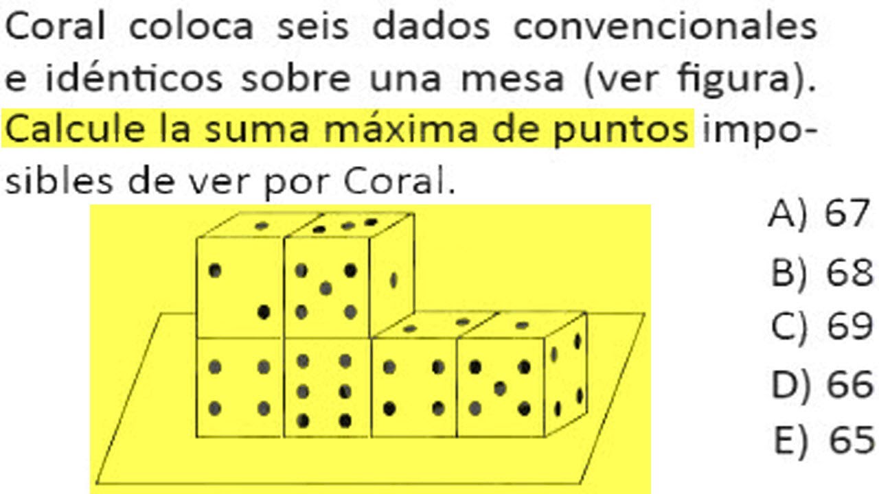 DADOS Y MONEDAS EJERCICIOS RESUELTOS RAZONAMIENTO LOGICO MATEMATICO HABILIDAD LOGICA