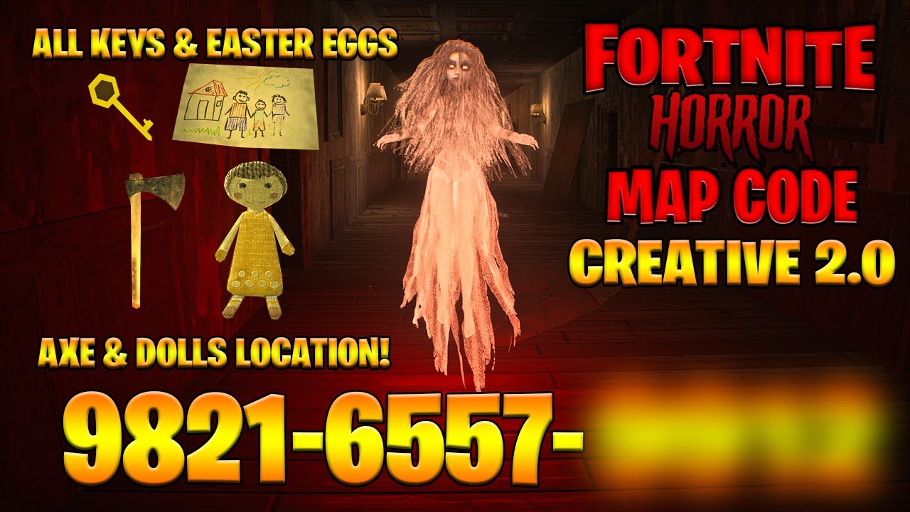 Haunted Horror Game Creative 2.0 Map Code Fortnite! All Keys, Easter Eggs, Dolls & Axe Location!