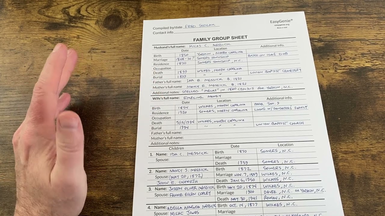 How Family Group Sheets can help preserve and share genealogy research for future generations