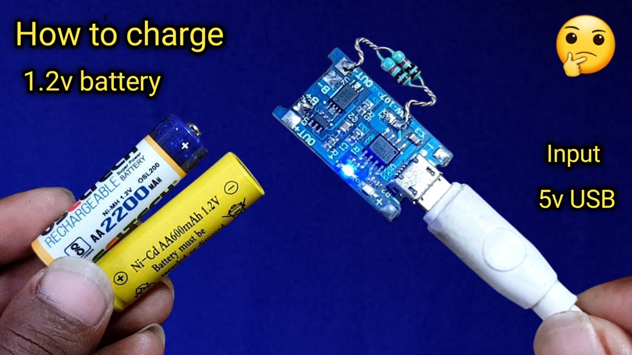 How to Make 1.2 v Battery Charger || AA Lithium Battery Charger || How to charge aa battery at home