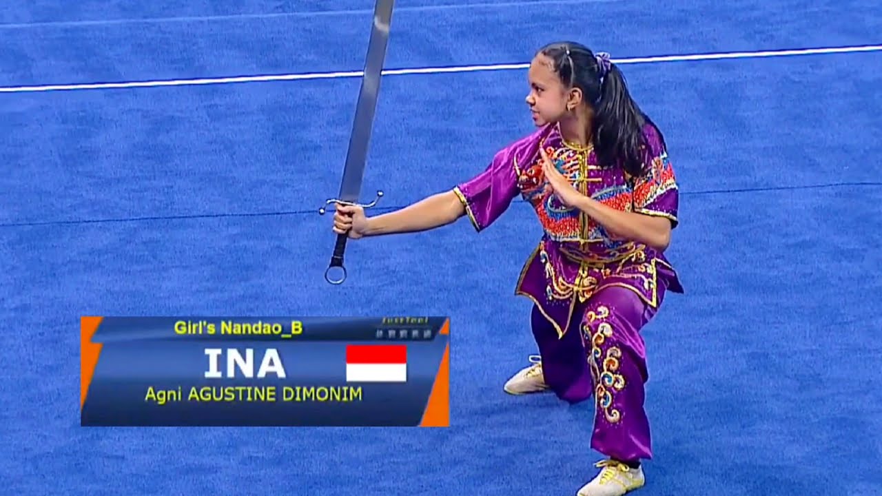 Agni Agustine Dimonim 🇮🇩🥉8.740 score (Nandao B) 11th Junior Asian Wushu Championship 2023 China