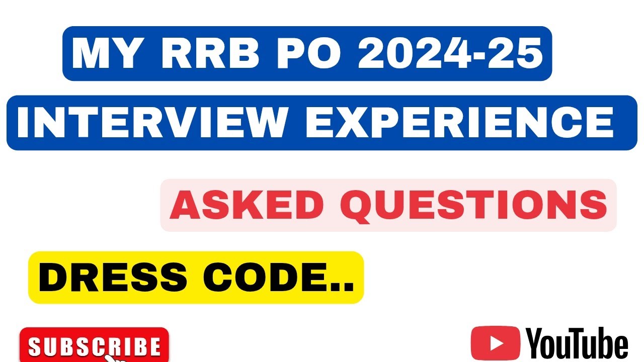 My Rrb Po Interview Experience | Rrb Po Interview Questions Karnataka| RRB PO interview Dress Code