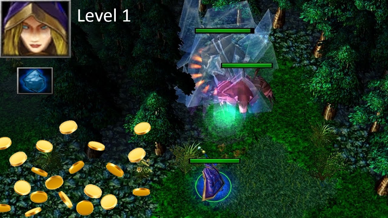 DOTA CRISTAL MAIDEN LVL 1 JUNGLE FARMING: FAST GOLD