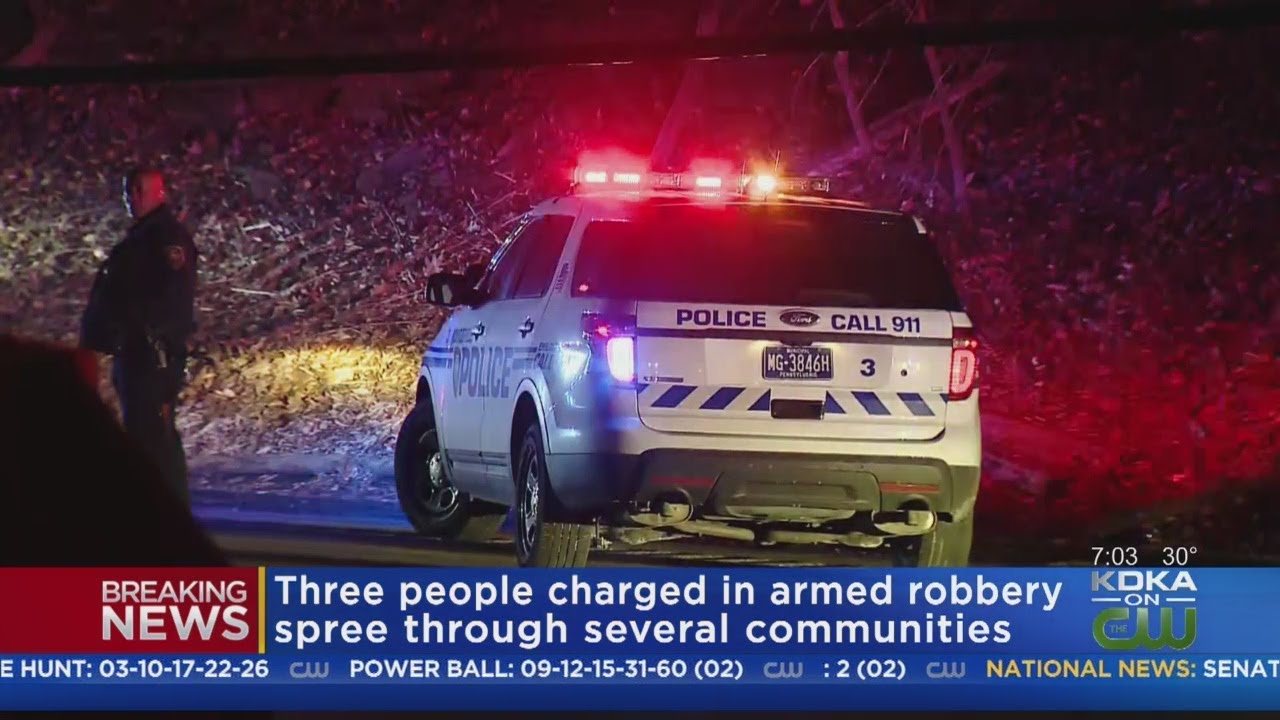 3 People Charged In Armed Robbery Spree