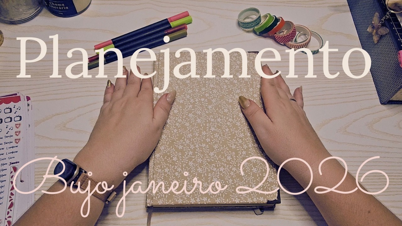 Bullet journal planing | Janeiro de 2026 - tema Melancia