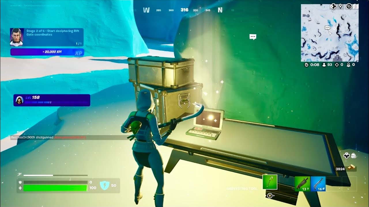 Start deciphering Rift Gate coordinates Fortnite - Oathbound Challenges