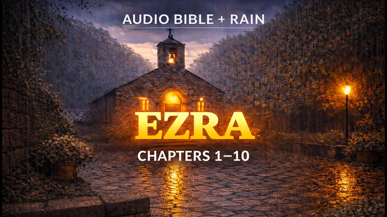 EZRA [Ch. 1–10] | Audio Bible with Rain Ambience | Peaceful Reading for Sleep, Study & Prayer