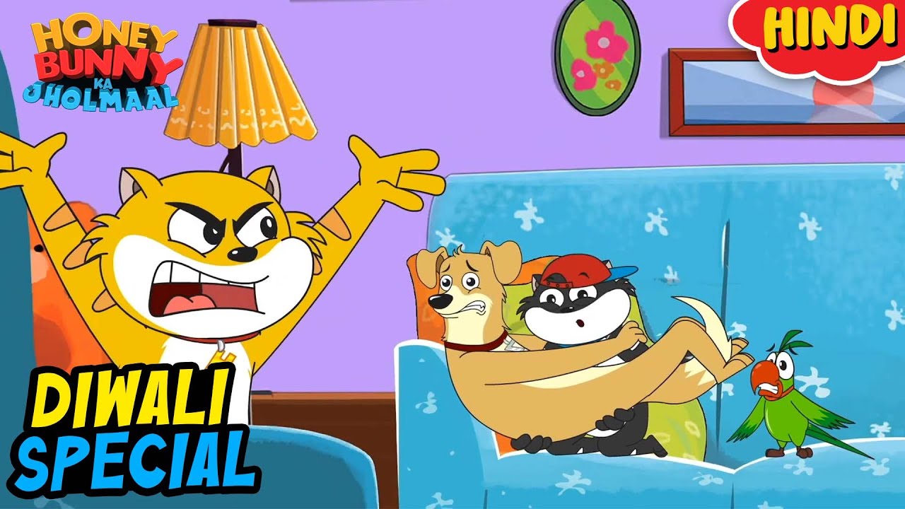 Diwali Special | Honey Bunny Best Scenes | Cartoon For Kids | Compilation - 1 | YO Kids Comedy