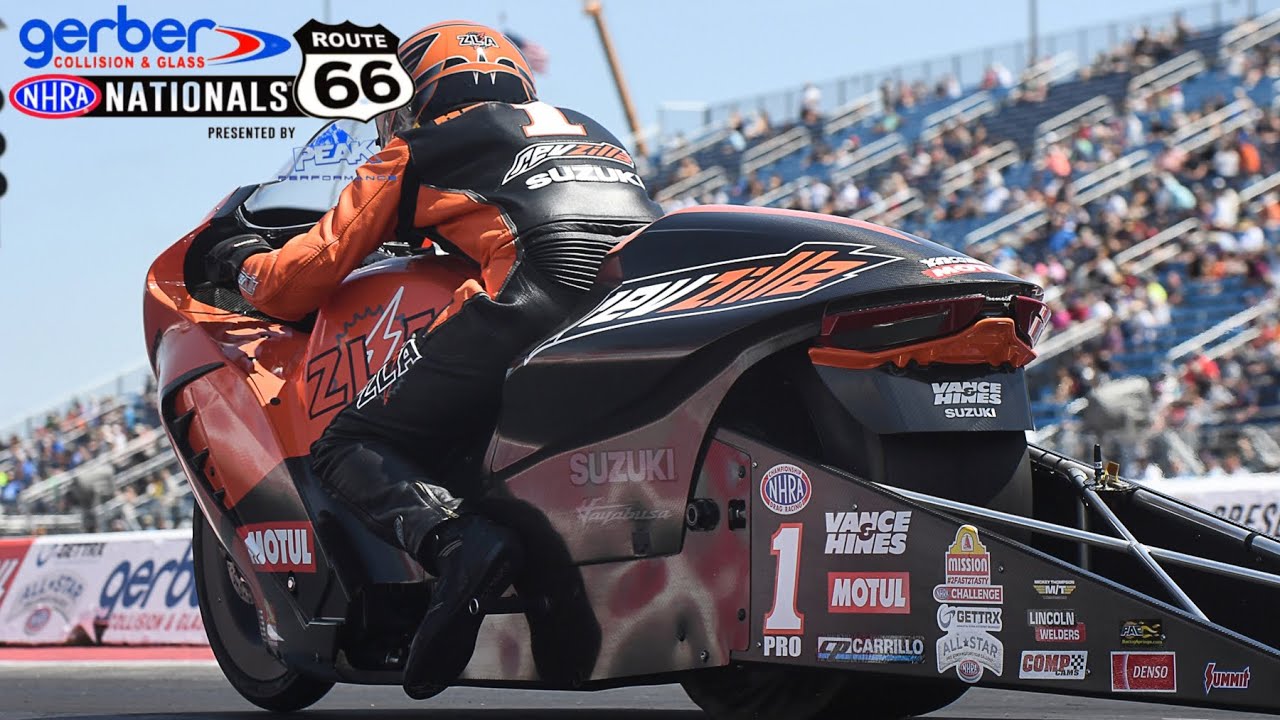 2024 NHRA Route 66 Nationals | Pro Stock Motorcycle Eliminations | Chicago, IL