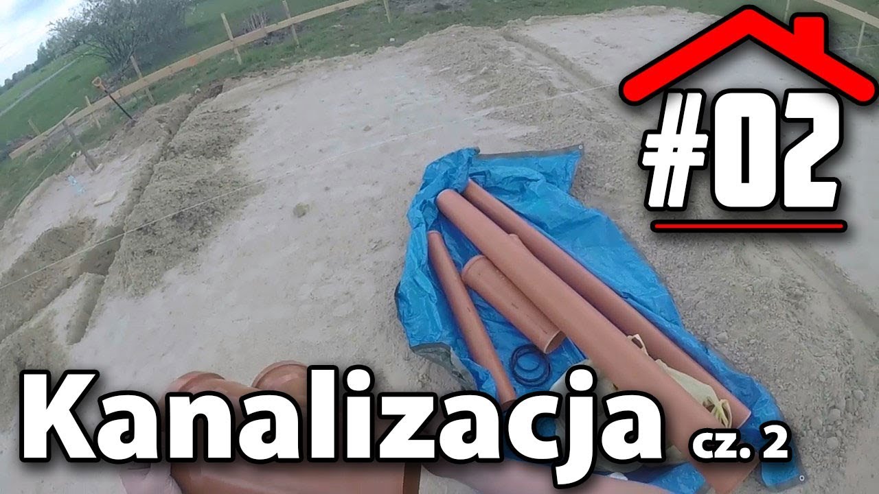 #02 Kanalizacja - Budowa domu na płycie fundamentowej własnymi siłami