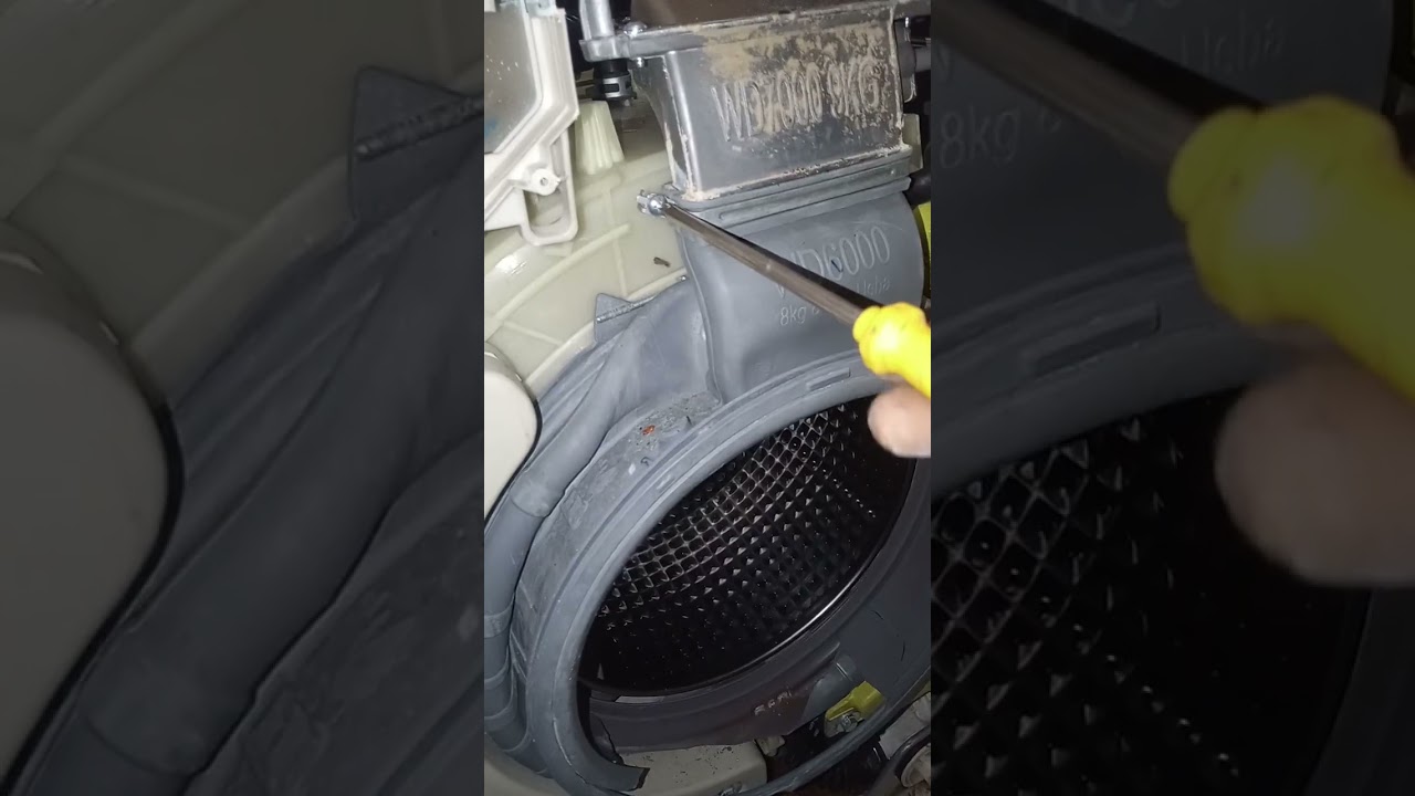 Troca da gaxeta (borracha) lava e  seca samsung