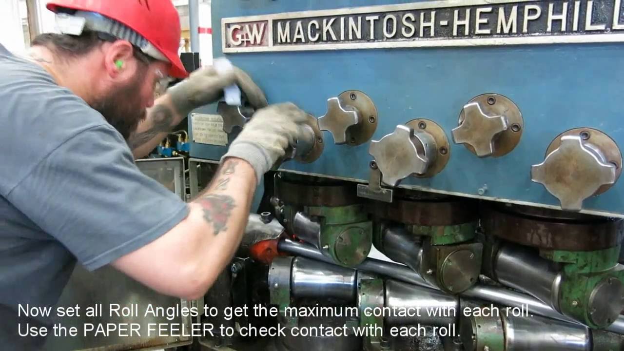 Setting Up Roll Positions - 6 Roll Tube Straightening Machine