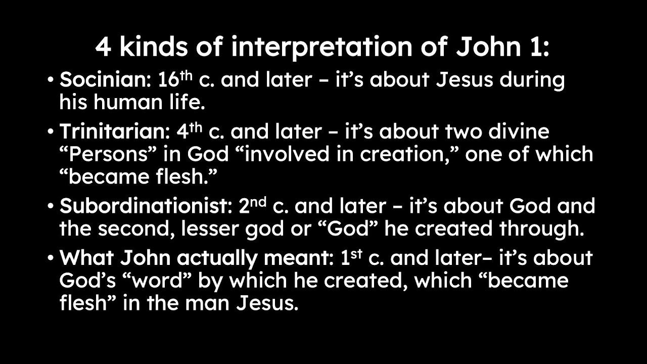 Dale Tuggy - What John 1 Meant (UCA Conference 2021)