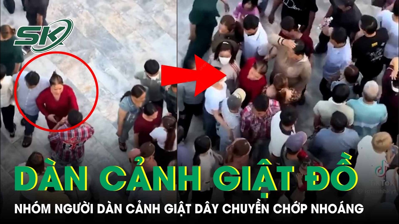 Clip nhóm người dàn cảnh giật dây chuyền trong chưa đầy 2 giây, nạn nhân chỉ biết ngơ ngác |SKĐS