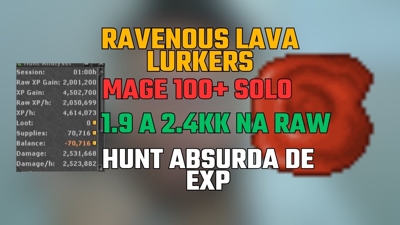 Hunt Mage SOLO 100+ nas RAVENOUS LAVA LURKERS | 2kk XP/h NA RAW