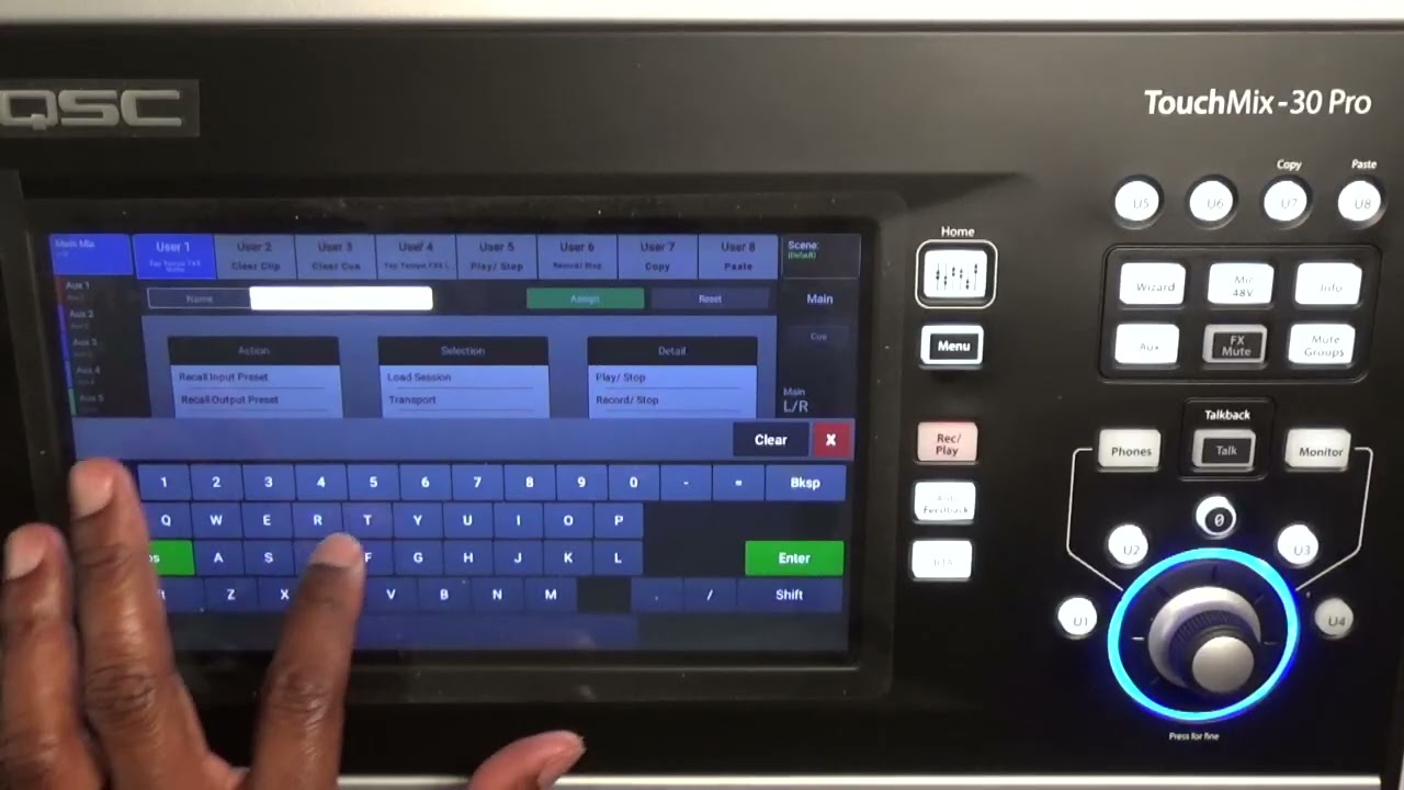 TouchMix 30 Pro   User Buttons   Part 2