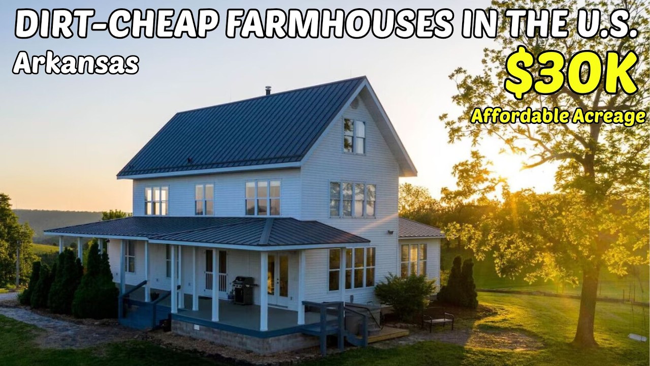 10 Dirt-Cheap Arkansas Farmhouses With Acreage you can Actually Afford Right Now! Hidden Deals!