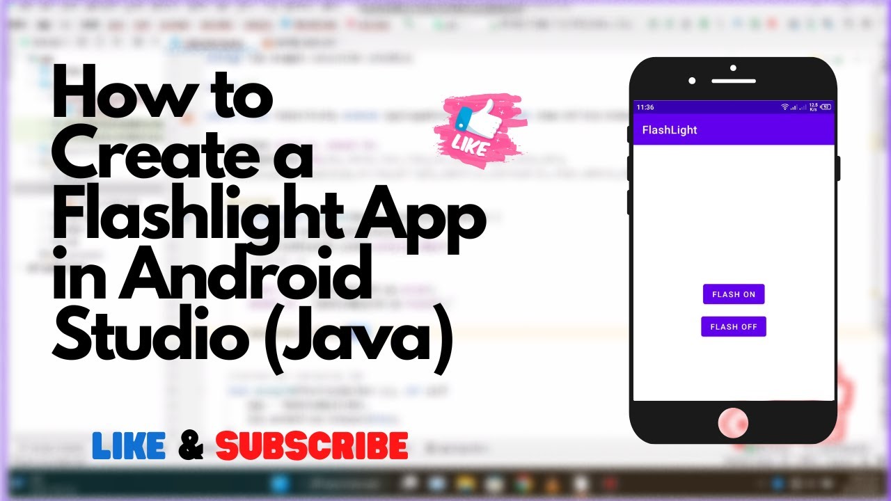 How to Create a Flashlight App in Android Studio (Java) - Beginner Tutorial | Mobile App Development