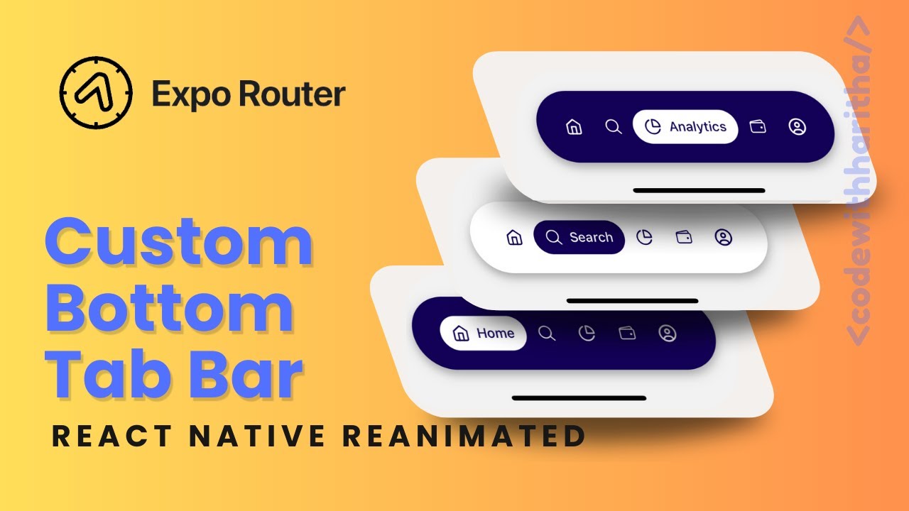 Custom bottom tab bar with React native reanimated - 01
