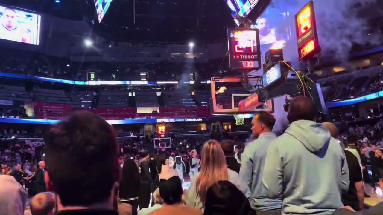 03-31-25 Memphis Grizzlies Starting Lineup Introductions