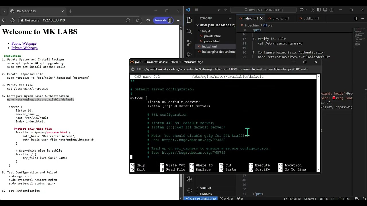 Setup Basic HTTP Authentication (htpasswd) - nginx ubuntu