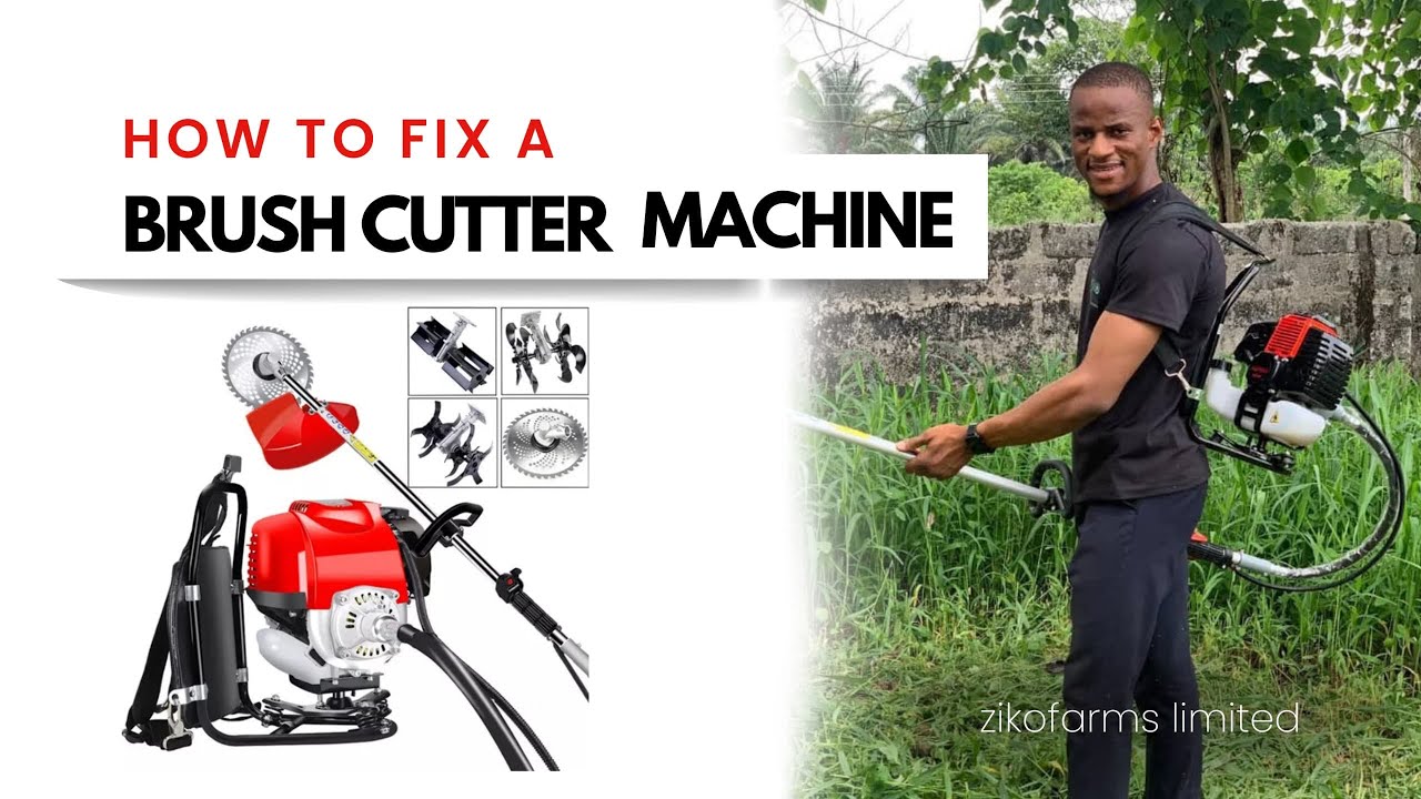 How to assemble the brush cutter machine.