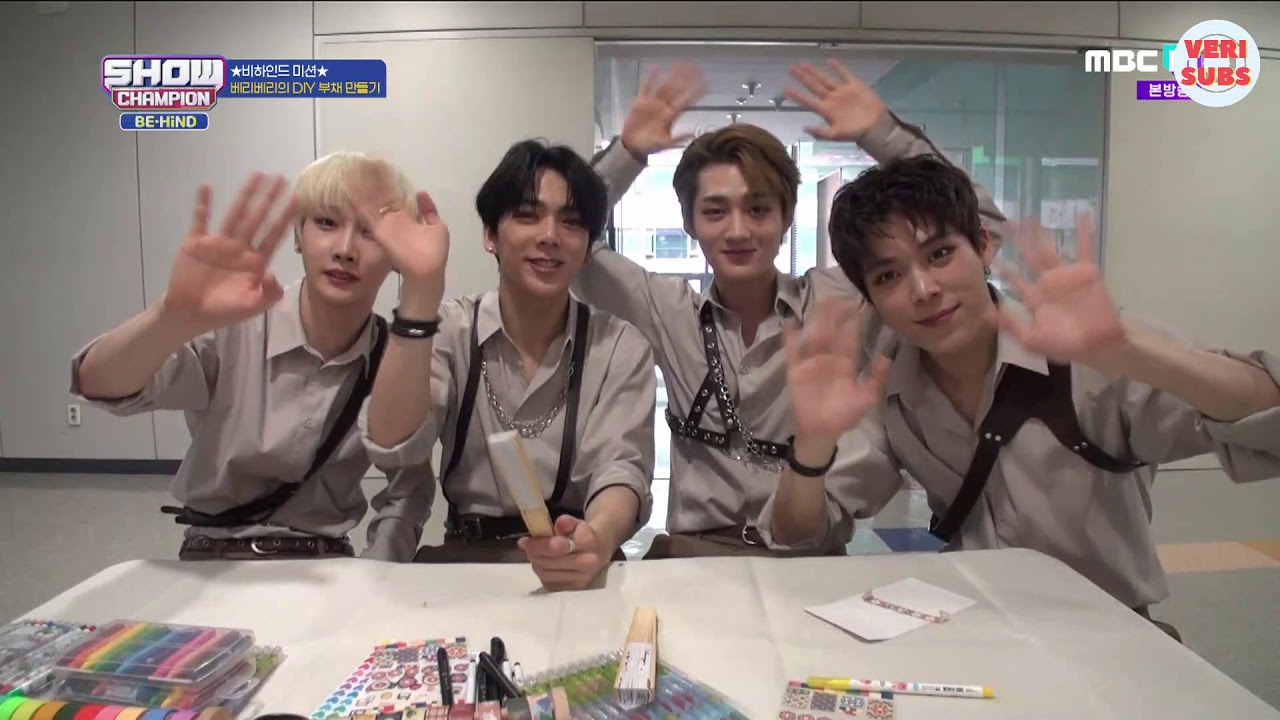[ENG SUB] 200728 Show Champion Behind - VERIVERY DIY Hand Fan