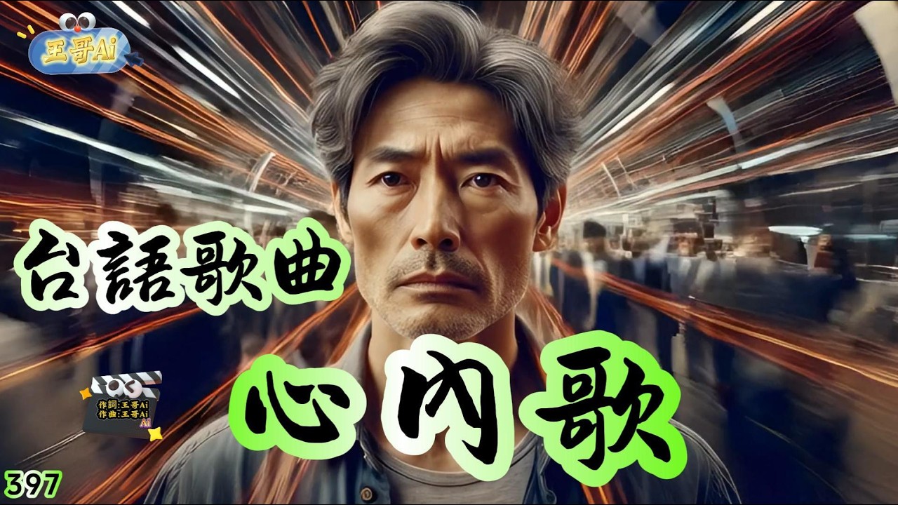 閩南語歌曲(397.心內歌)大聲唱出心內歌.唱出阮 無奈的心聲.大聲唱出心內歌唱出阮 孤單的形影 這條歌 愈唱愈大聲.唱甲  #王哥Ai #原創歌曲 #閩南語流行歌曲 #台語歌曲 #音樂 #ai歌手