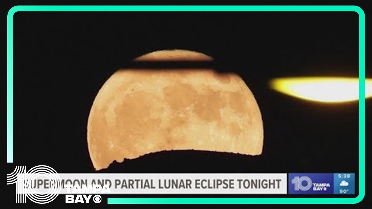 Supermoon and partial lunar eclipse happening Tuesday night