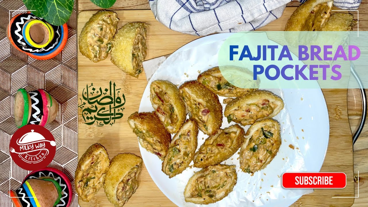 Cheesy Chicken Fajita Bread Pockets / Easy Iftar Ramzan Recipe