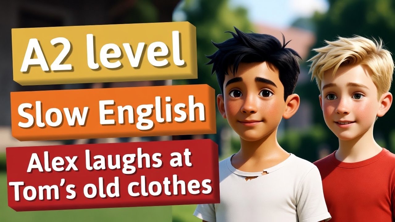 Alex made fun of Tom's old clothes until one day ... | English listening, practice for beginners.