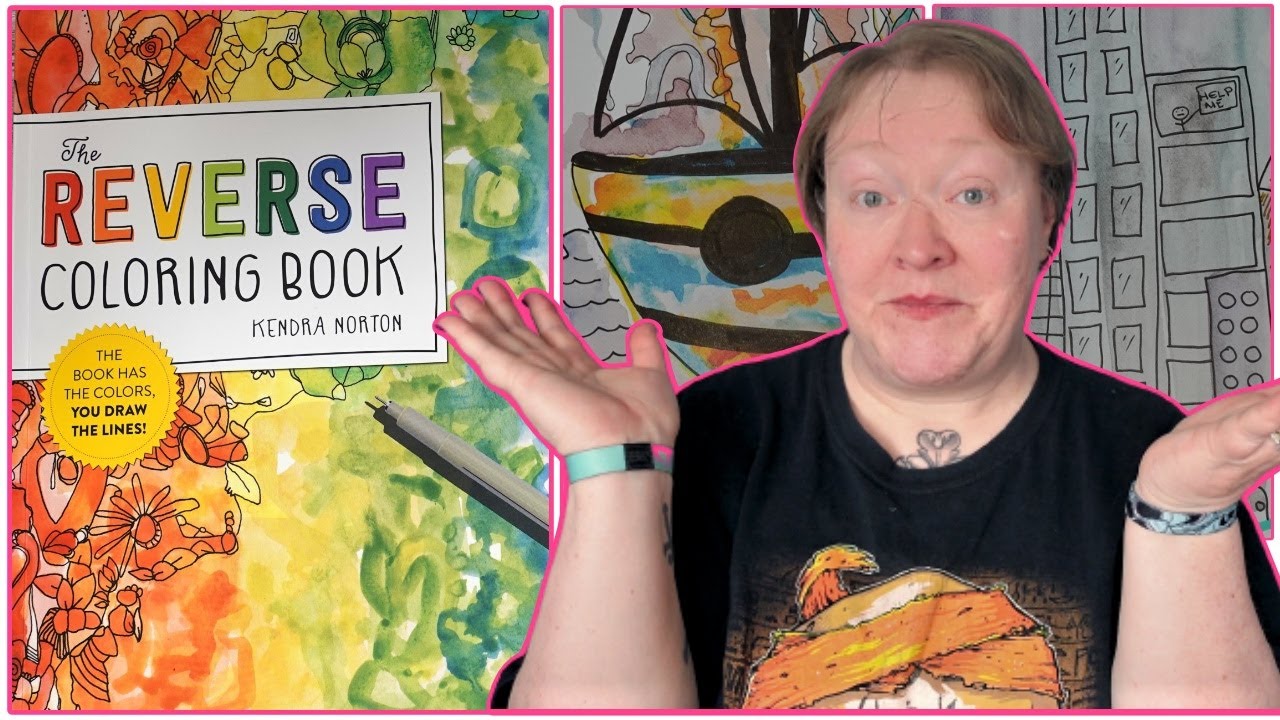 The REVERSE COLORING BOOK | I Draw 2 Non Flower Based Pages
