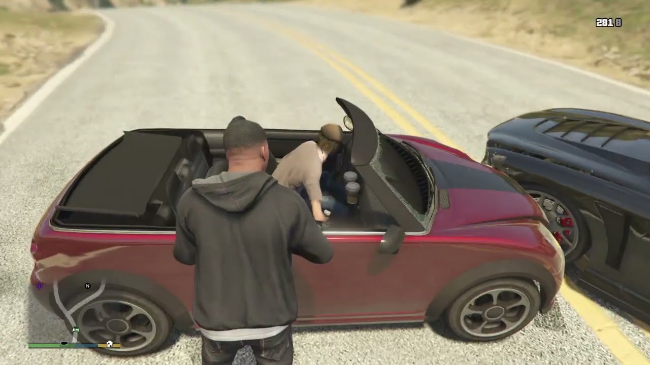 Grand Theft Auto V Franklin speed 200 km