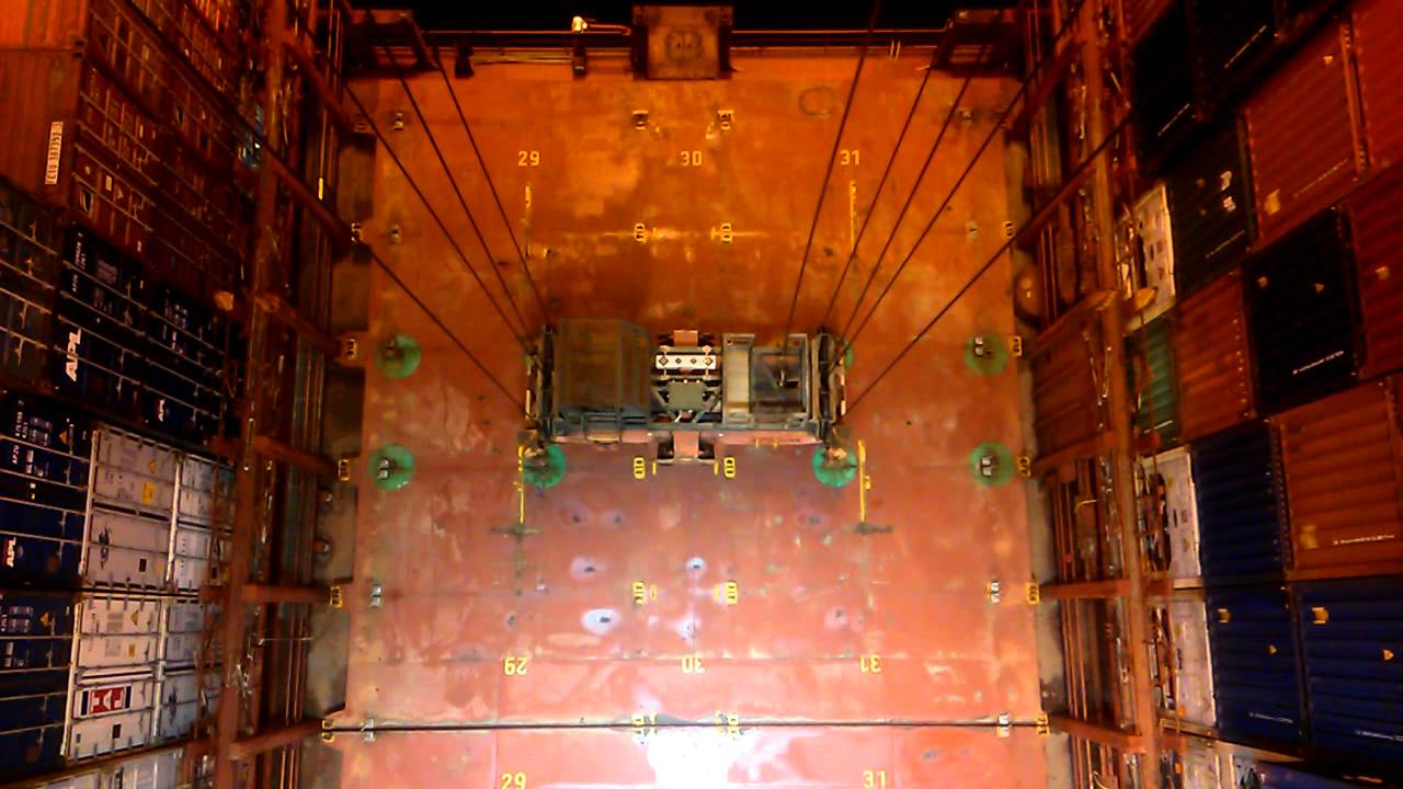 Removing hatch covers from container ships