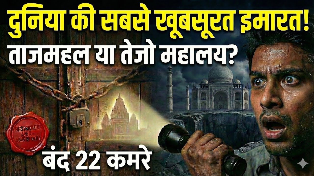 क्या ताजमहल वाकई 'तेजो महालय', 22 बंद कमरों का सबसे बड़ा रहस्य! 🔍ताज महल का सच Realty Of Taj Mahal 
