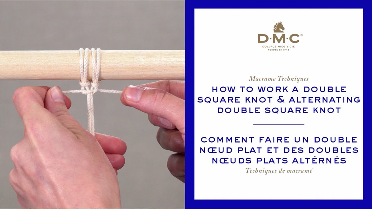 How to Double Square Knot, Macramé Techniques