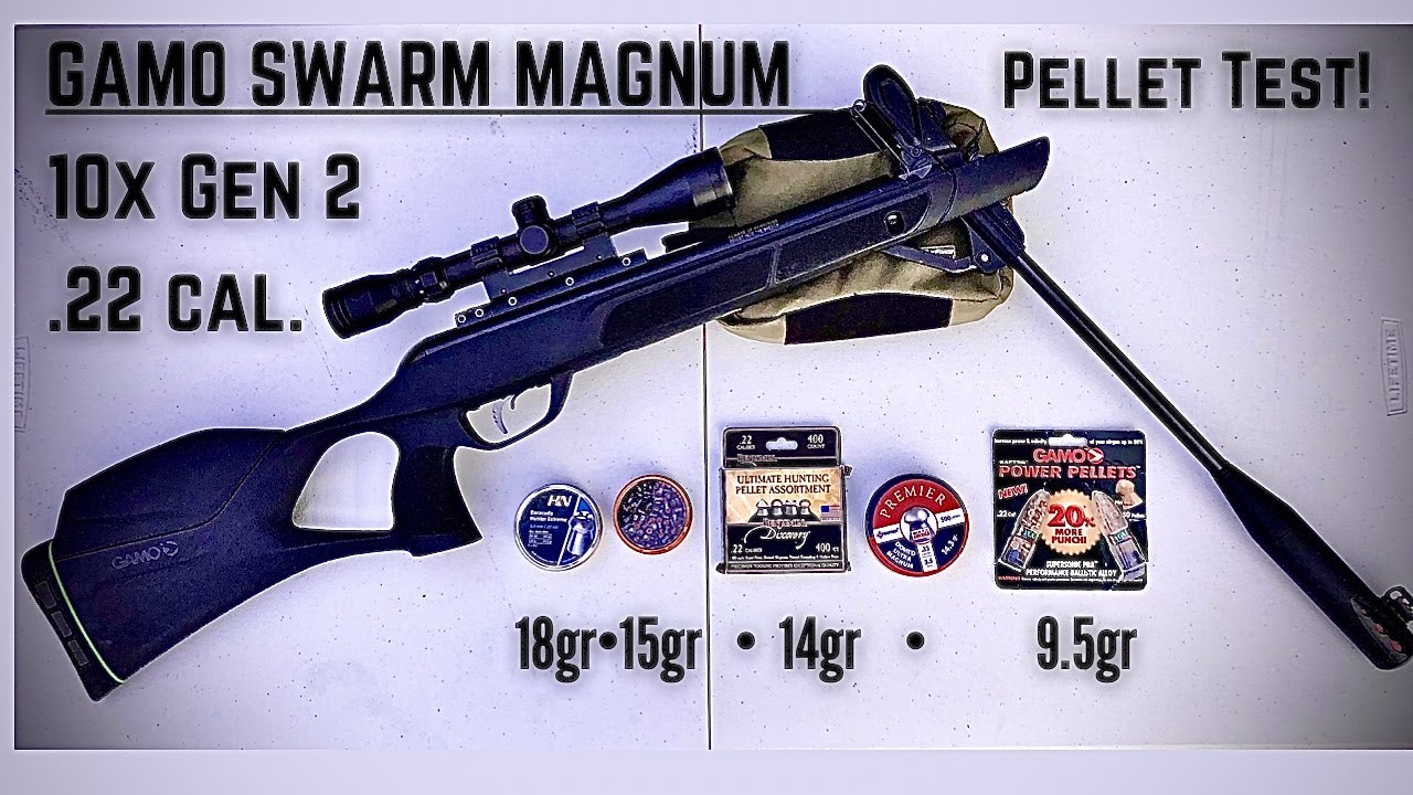 ТЕСТ ИЗ 80 ПУЛ С ПУЛЯМИ Gamo Swarm MAGNUM 10x Gen 2! 10 групп выстрелов - 8 различных типов пуль ...