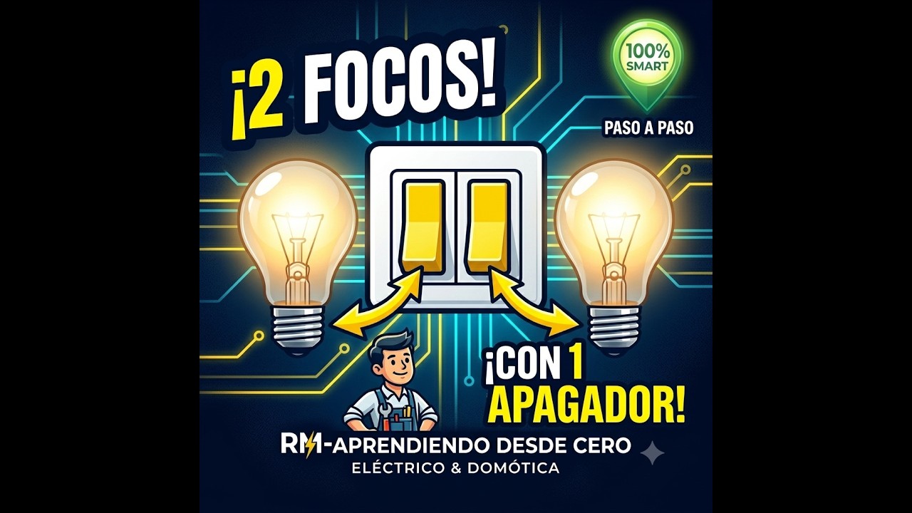 como conectar dos focos con un apagador doble.