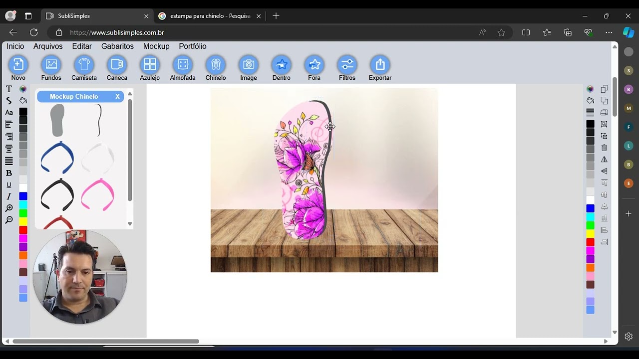 como fazer mockup chinelo sublisimples