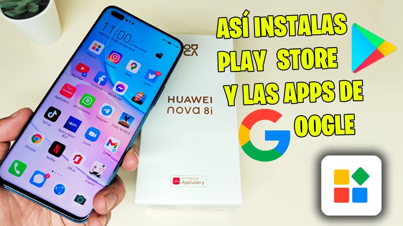 Cómo instalar Play Store y Aplicaciones de Google en HUAWEI Nova 8i - Gspace 2021
