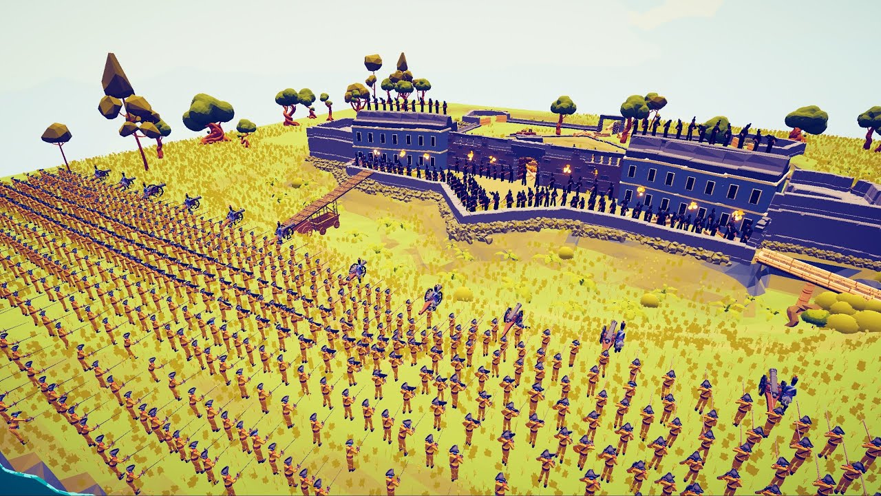 CAN 200x SPANISH TROOPS CAPTURE REBELS FORT? - Totally Accurate Battle Simulator TABS