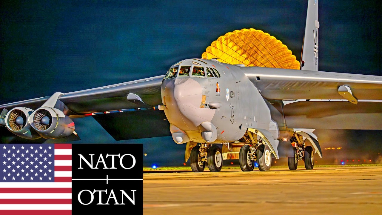 ВВС США, НАТО: стратегические бомбардировщики B-52H Stratofortress в Испании.