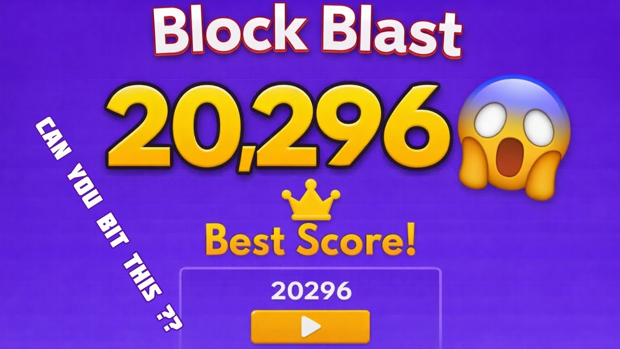 Scored 20,296 in Block Blast 🤯 Can You Beat This?