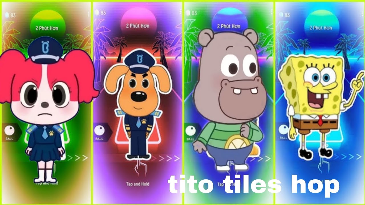 Sheriff Labrador 🆚Police Officer 🆚 Sheriff Papillon 🆚 Sheriff Labrador 🎶 Tiles Hop EDM Rush 