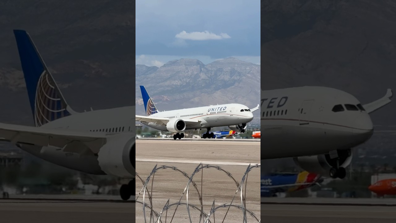 *NFL charter* United Airlines Boeing 787-9 lands at Las Vegas (LAS) | N13954 | #planespotting #KLAS