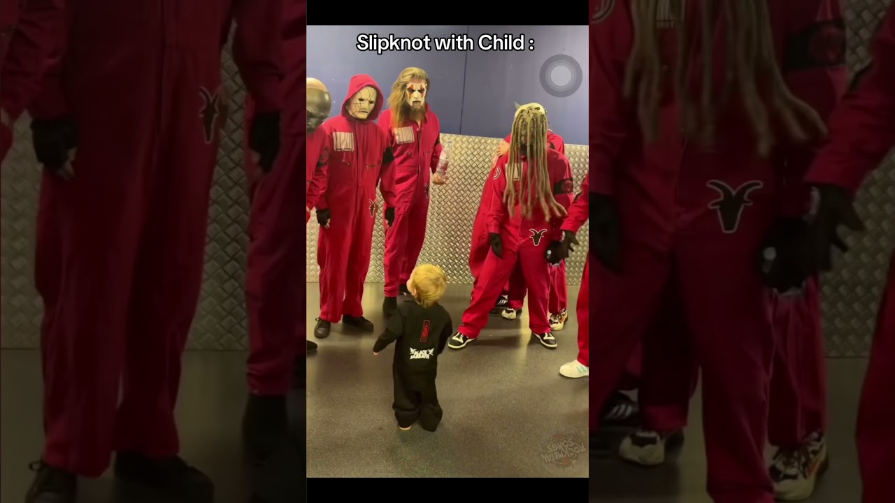 🤡 Slipknot with Child - Heartwarming Metal Moments 🖤