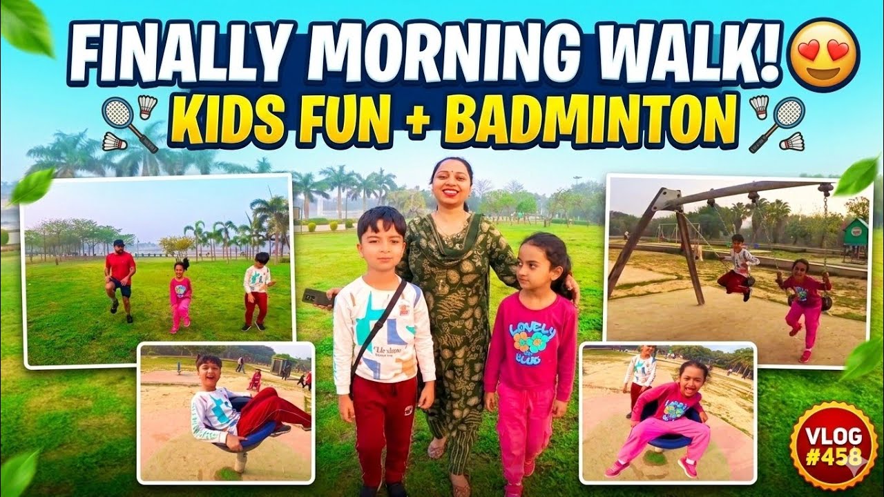 Sunday Morning Walk After Many Days 😍 | Badminton, Mulberry Fruit & Fun at Janeshwar Mishra Park 🏞️🌄