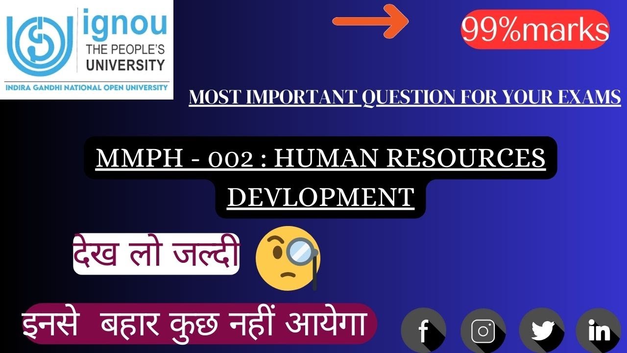 MMPH -002 MOST IMPORTANT QUESTION | IGNOU MBA |GYAN GATE