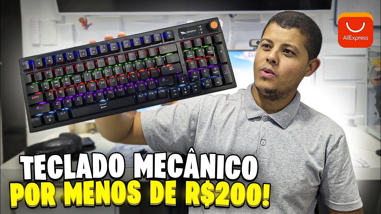 TECLADO COMPLETO SEM FIO por R$190! Achei no AliExpress e FUNCIONA MESMO?!