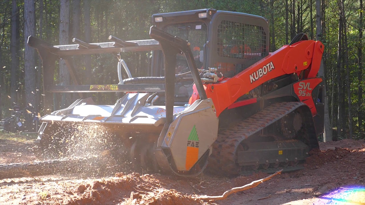 uml ssl kubota universal skid steer forestry mulcher video in action PrecisionEquipmentSalesandRenta